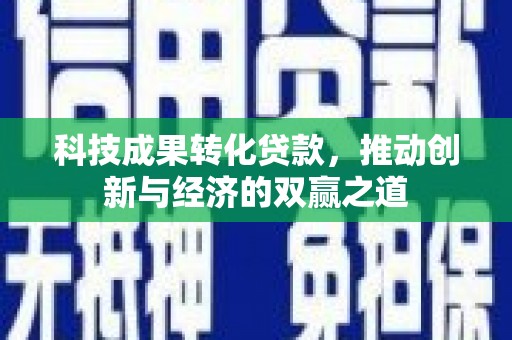 南投市科技成果转化贷款，推动创新与经济的双赢之道