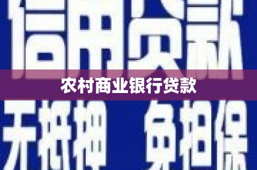 南投市农村商业银行贷款