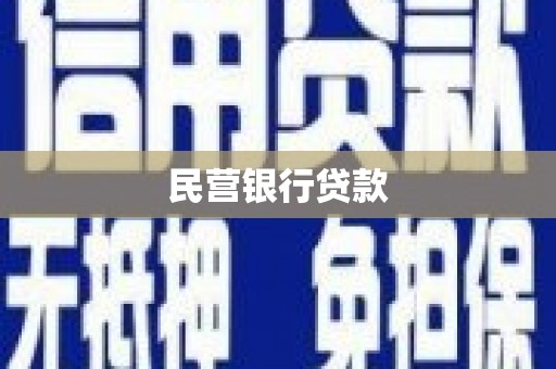 南投市民营银行贷款