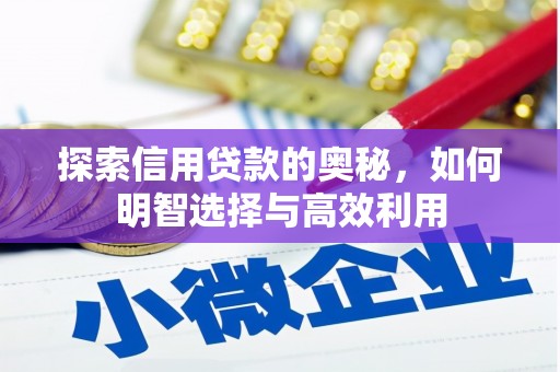 南投市探索信用贷款的奥秘，如何明智选择与高效利用