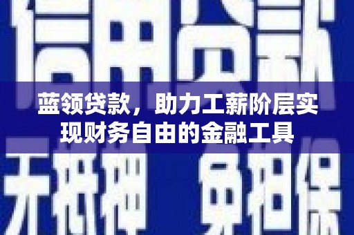 南投市蓝领贷款，助力工薪阶层实现财务自由的金融工具