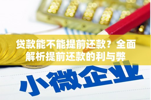 南投市贷款能不能提前还款？全面解析提前还款的利与弊